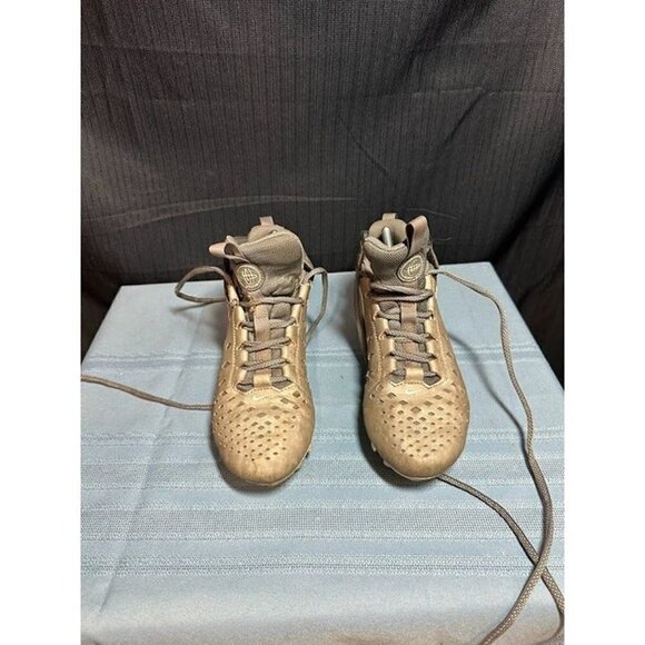 Nike Huarache 5 Lax Grey Lace Up Lacrosse Cleats Size 5Y Used No Box - Picture 2 of 6